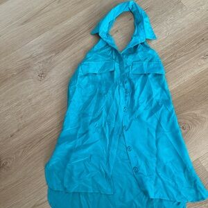 Guess by Marciano Turquoise Sleeveless Halter